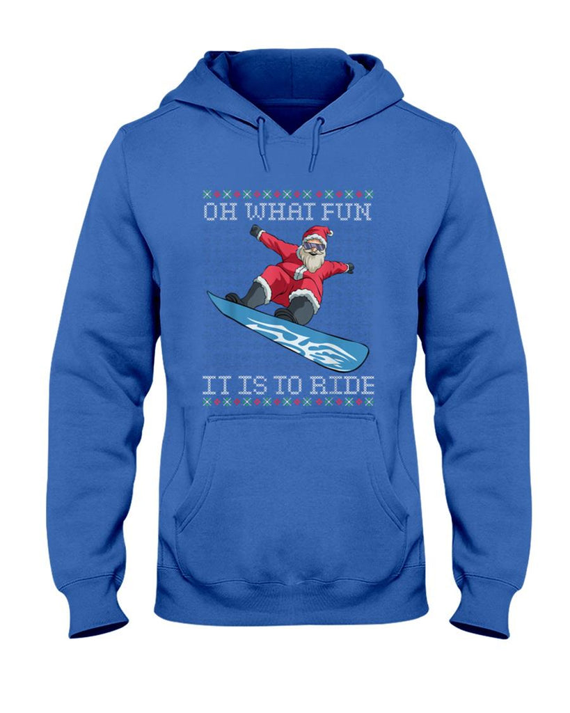 Oh What Fun it is to Ride T-Shirt Snowboard Christmas Gift T-Shirt