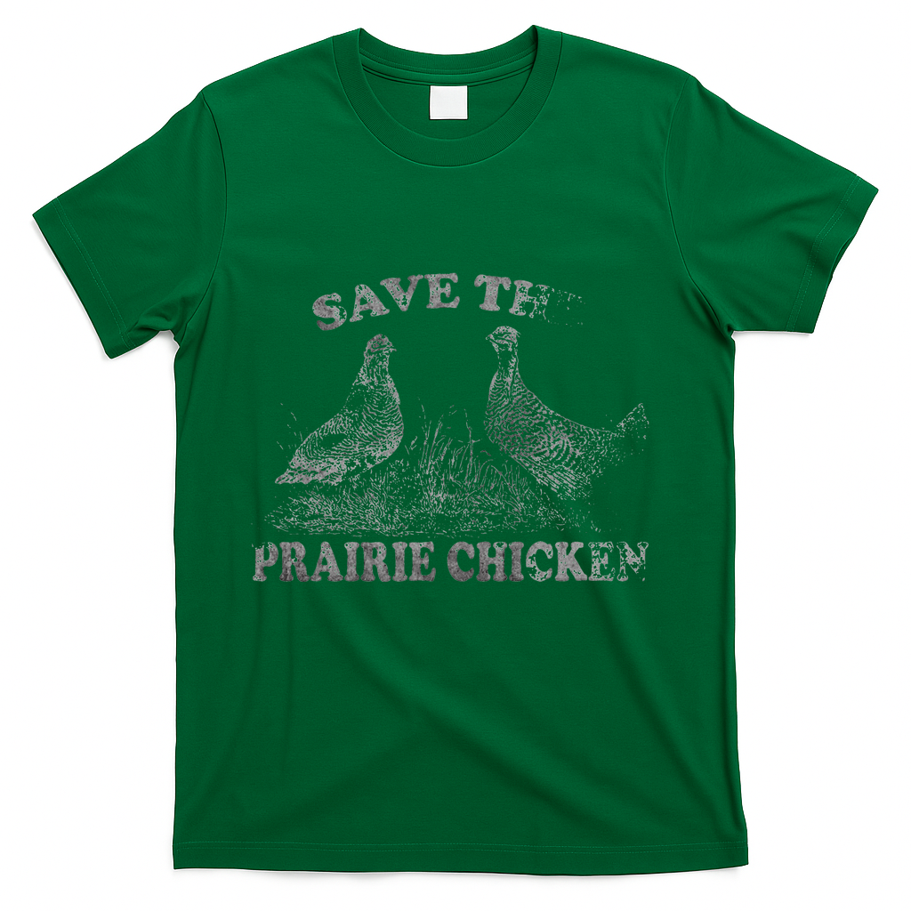 Save The Prairie Chicken Apparel Vintage Conservation T-Shirt
