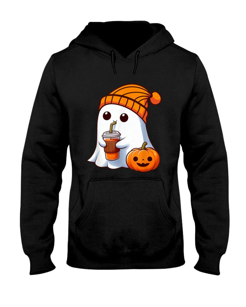 Halloween Shirt - Halloween Costume Ghost drinking pumpkin Men Women girls T-Shirt