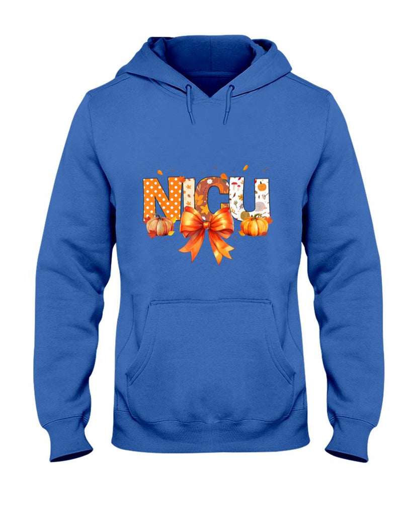 Love NICU Pumpkin Leopard Autumn Fall Season Scrub Women T-Shirt
