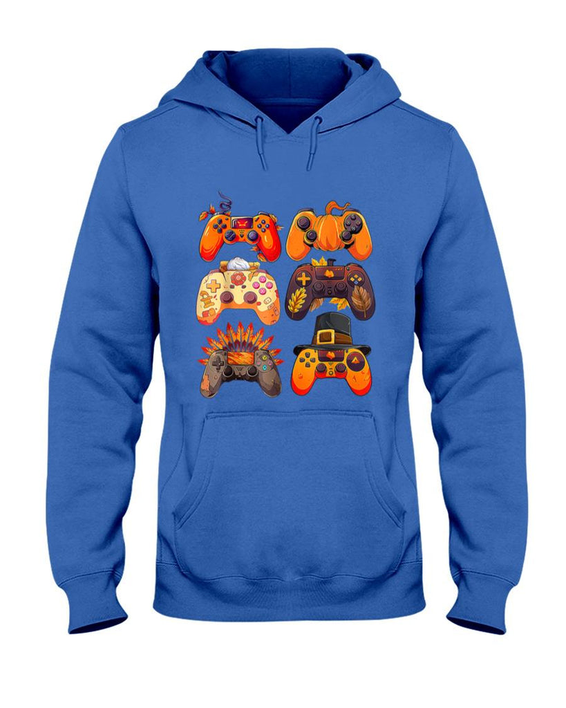 Controllers Fall Gaming Video Game Turkey Thanksgiving Boys T-Shirt