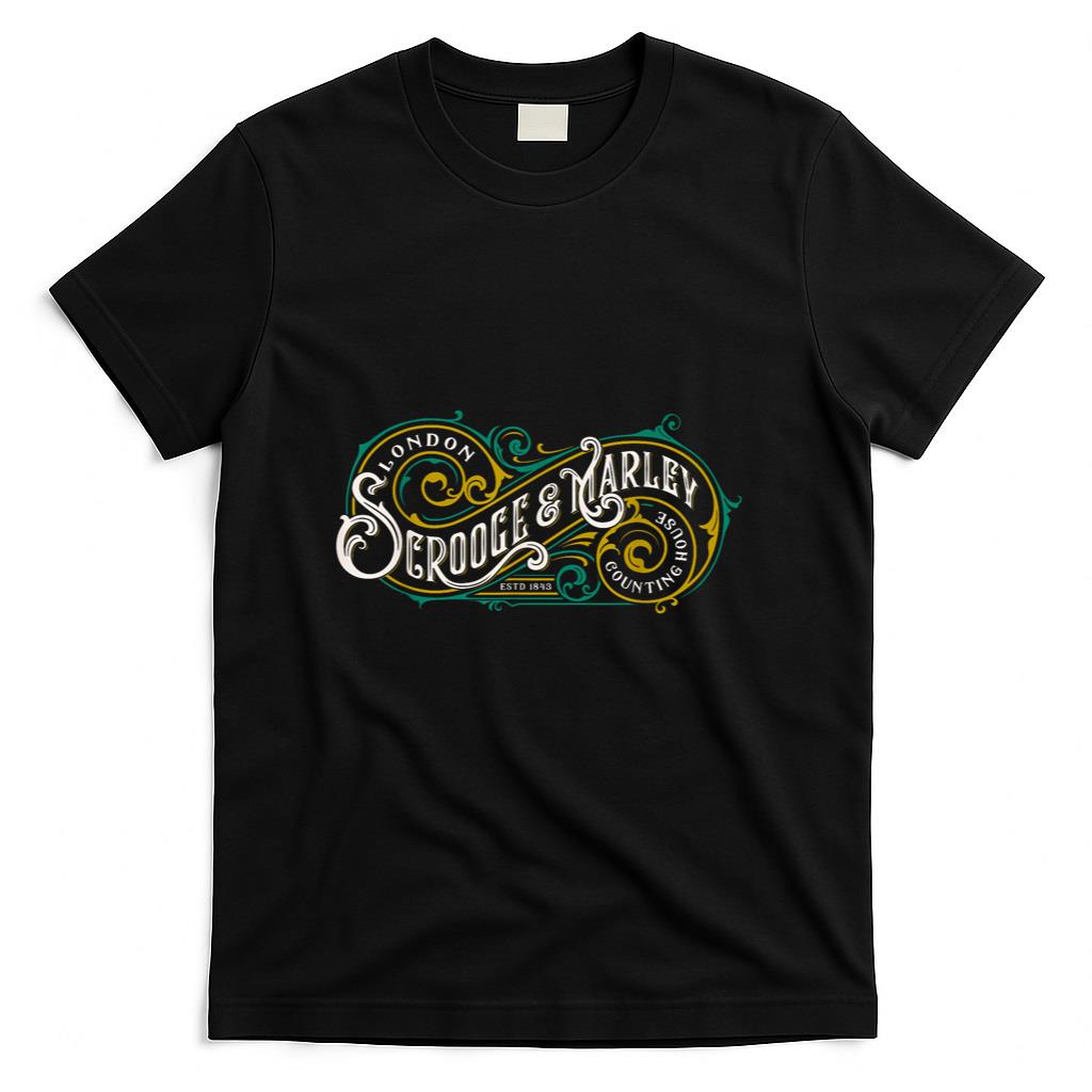 Scrooge and Marley Counting House Christmas Carol Vintage T-Shirt