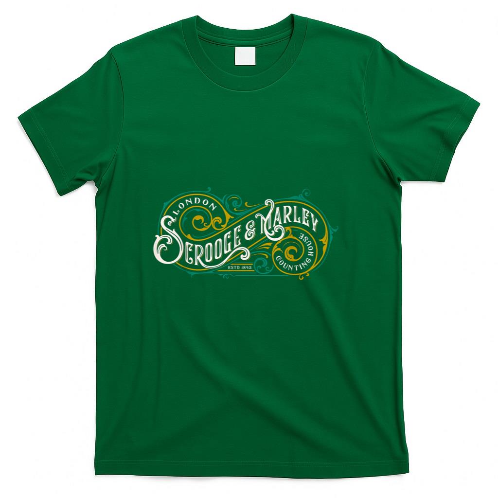 Scrooge and Marley Counting House Christmas Carol Vintage T-Shirt