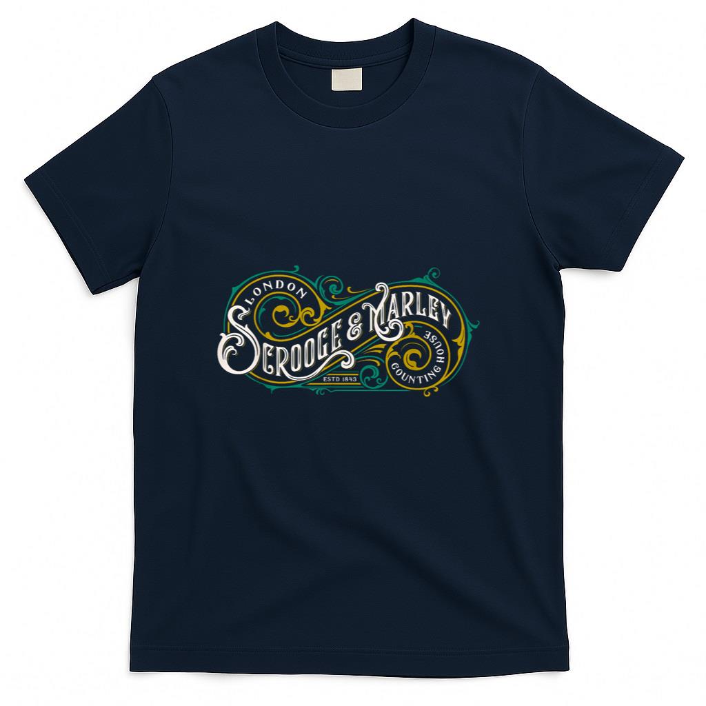 Scrooge and Marley Counting House Christmas Carol Vintage T-Shirt