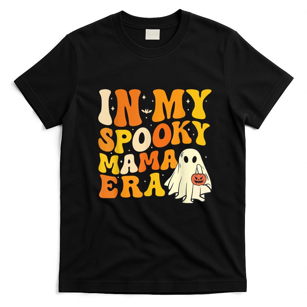 Pet Mom Halloween Shirt - In My Spooky Mama Era Funny Halloween Costume Mom Womens T-Shirt