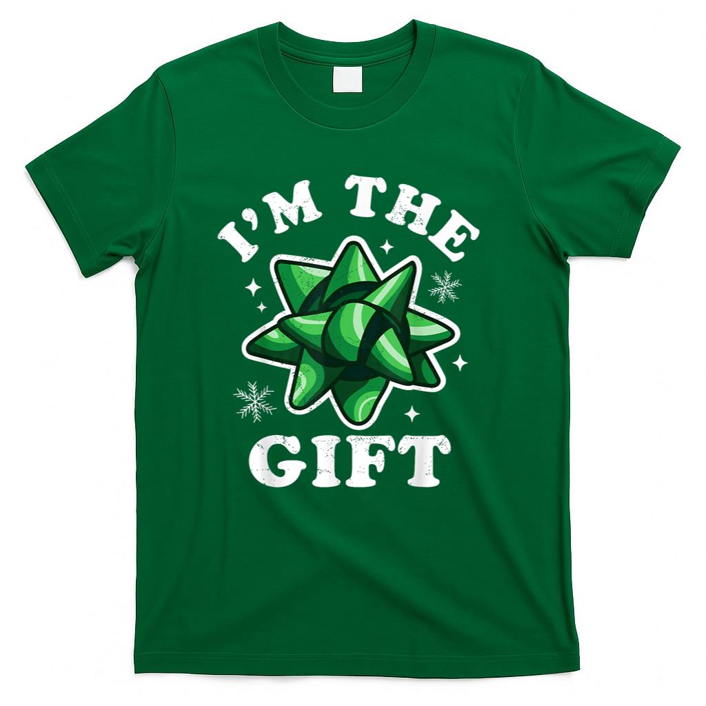 Im the gift - Funny Ugly Christmas Sweater - Xmas Bow T-Shirt