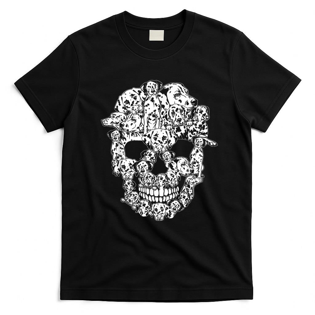 Pet Mom Halloween Shirt - Funny Halloween Costume Skull Dalmatian Dog Puppy Lover T-Shirt
