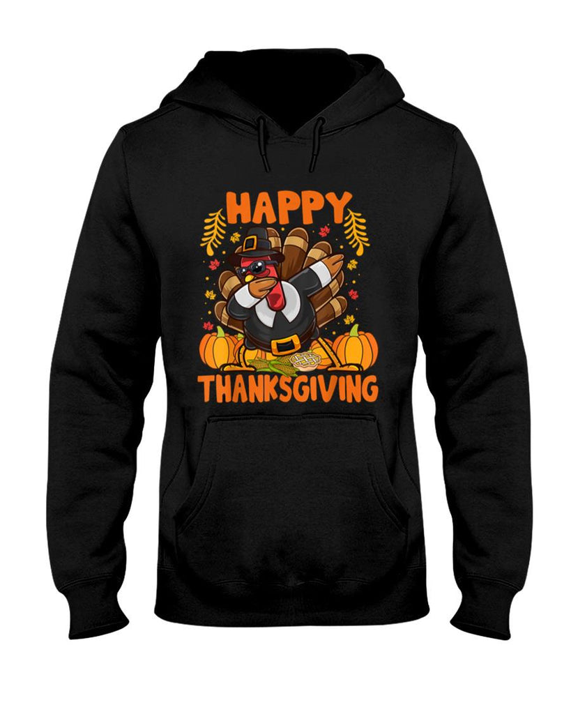 Happy Thanksgiving Dabbing Turkey Day Men Women Kids T-Shirt
