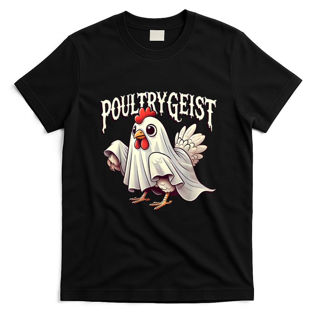 Halloween Shirt - Chicken Ghost Poultrygeist Funny Halloween Farmer T-Shirt