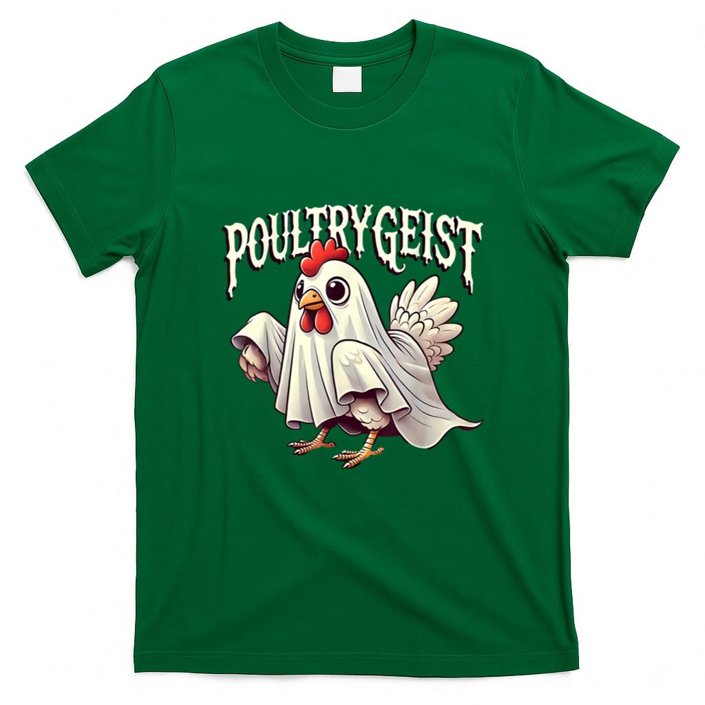 Halloween Shirt - Chicken Ghost Poultrygeist Funny Halloween Farmer T-Shirt