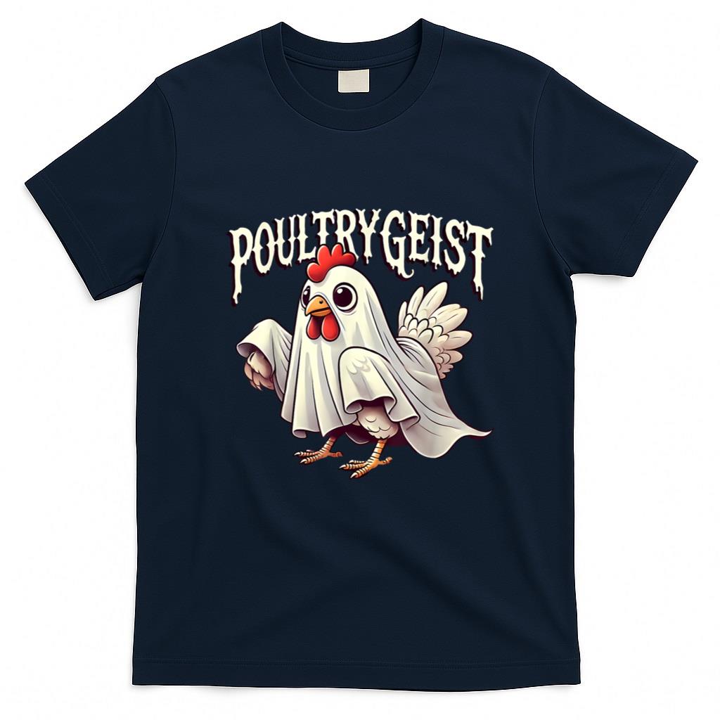 Halloween Shirt - Chicken Ghost Poultrygeist Funny Halloween Farmer T-Shirt
