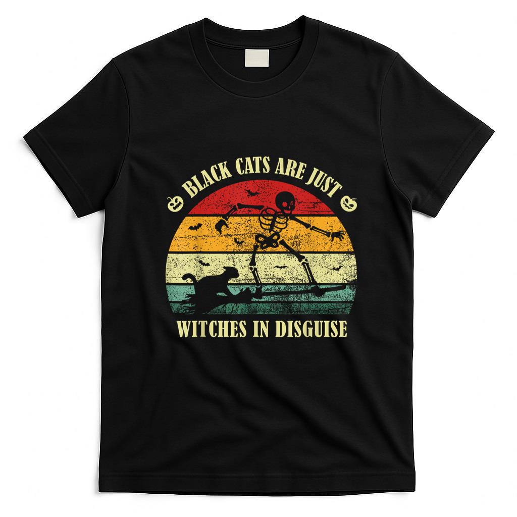 Pet Mom Halloween Shirt - Skeleton Black Cat Surfing Witch Broom Halloween Pet Mom Dad T-Shirt
