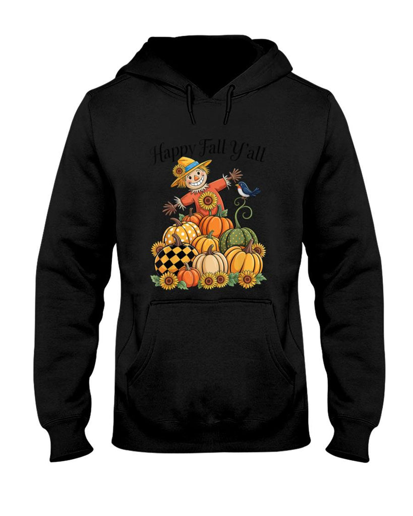 Scarecrow Happy Fall Yall Pumpkin Thanksgiving Halloween T-Shirt