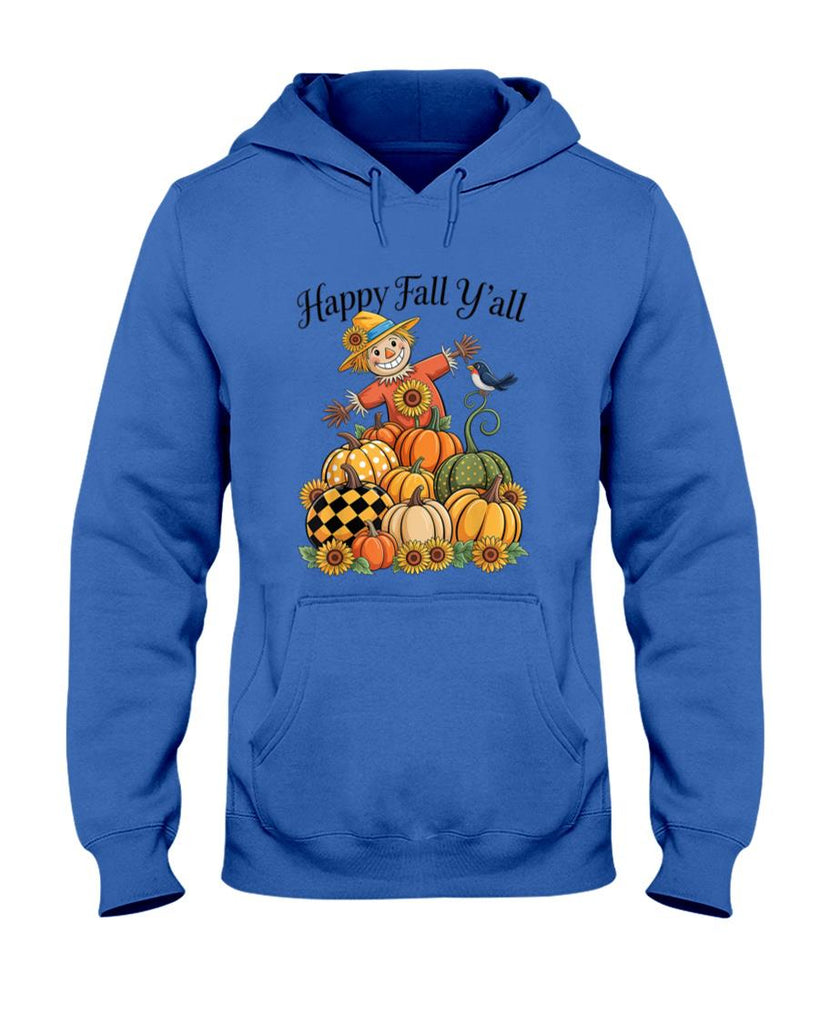 Scarecrow Happy Fall Yall Pumpkin Thanksgiving Halloween T-Shirt