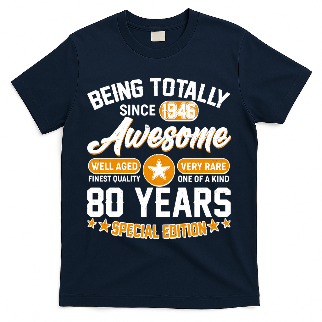 90th Birthday Being Totally Awesome Since 1936 Special Edition  T-Shirt - Navy