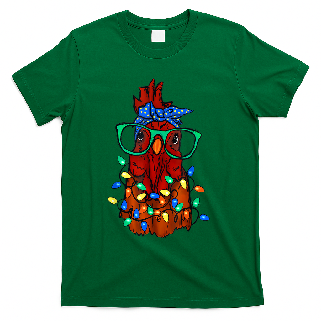 Funny Chicken Farmer Women Girls Family Christmas T-Shirt