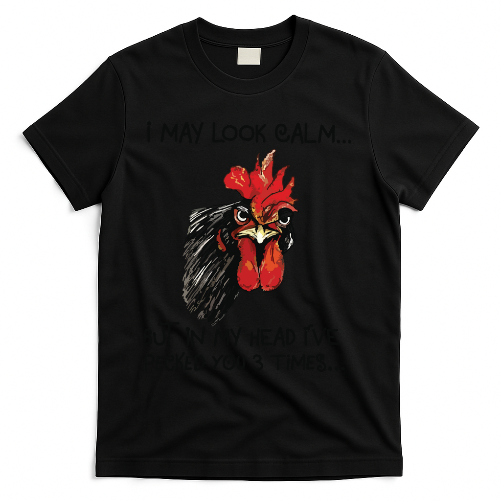 I May Look Calm Chicken Funny Rooster Tee T-Shirt
