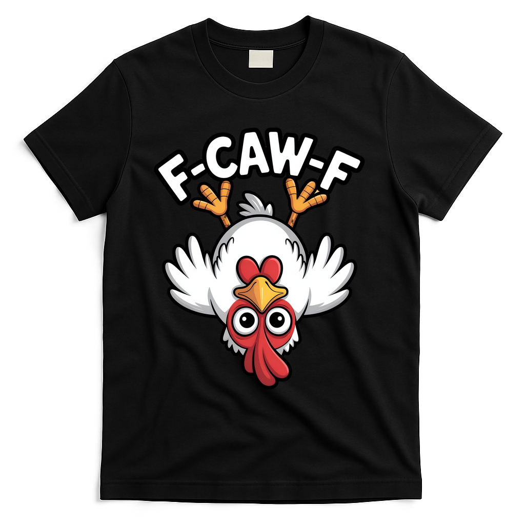 Funny Rooster Meme F-Caw-F T-Shirt
