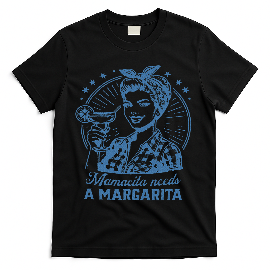 Mamacita Needs A Margarita Funny Drinking Mom Vintage Women T-Shirt