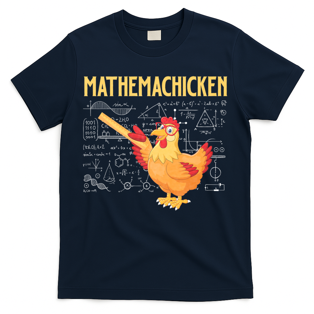 Mathemachicken Chicken Math Lover Animal Poultry Owner T-Shirt