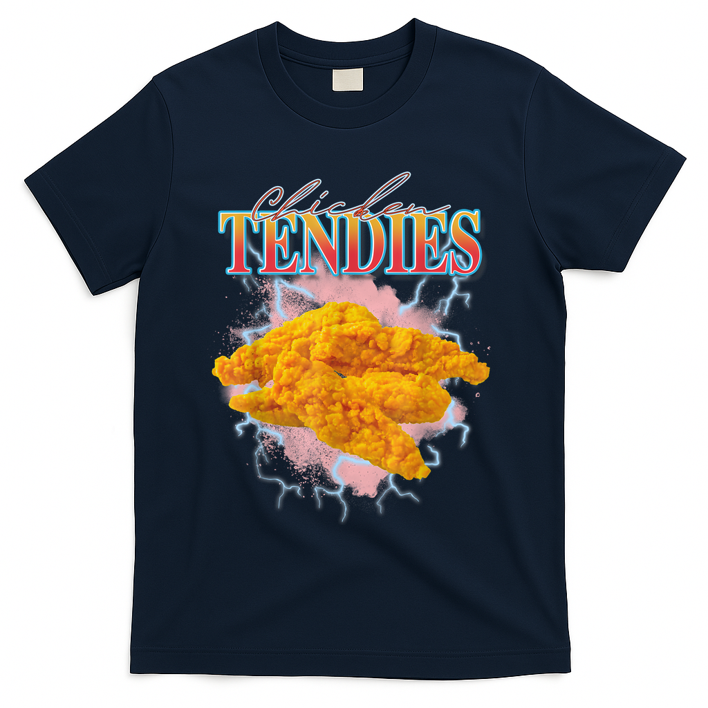 Chicken Tendies 90s Bootleg Style Foodie Funny Meme T-Shirt
