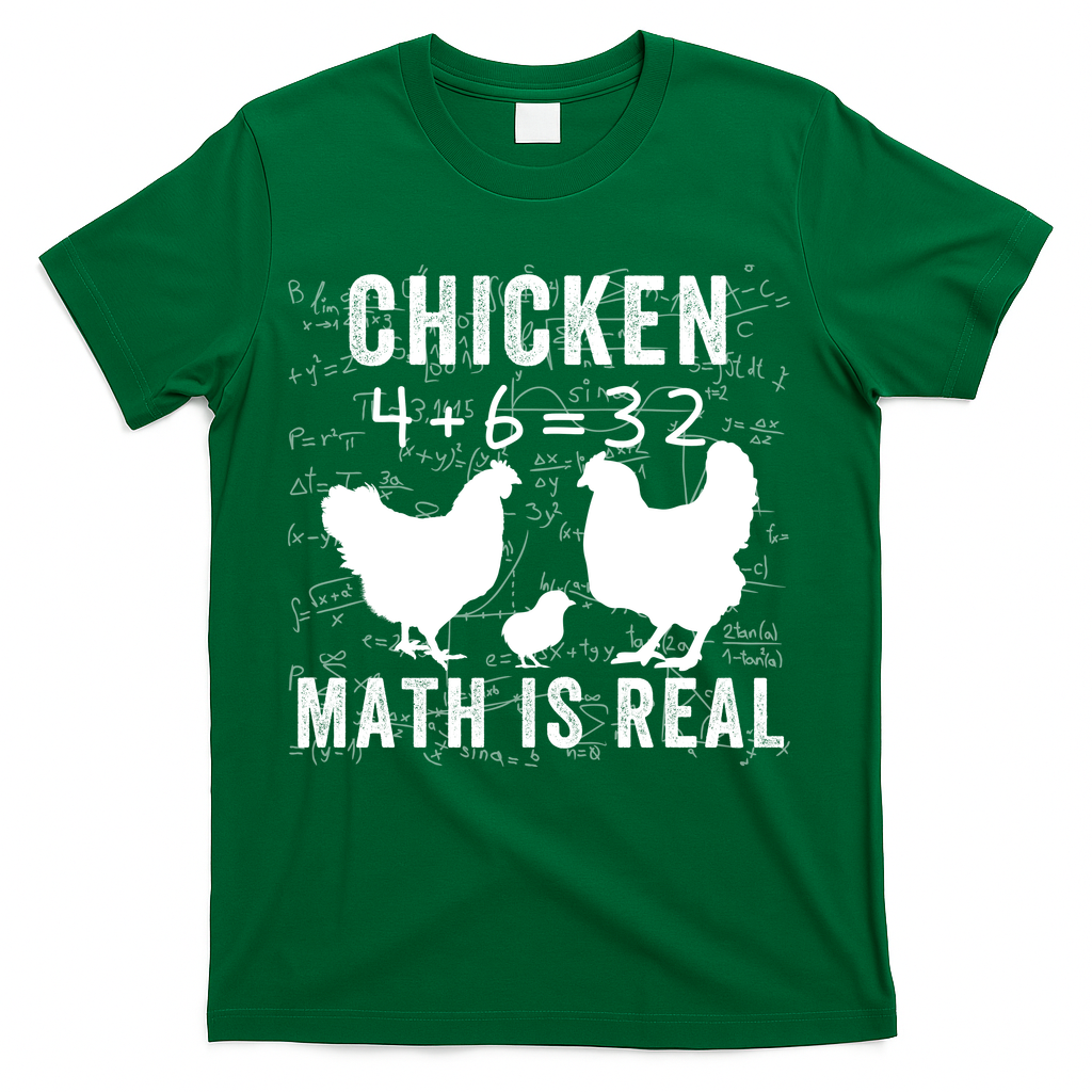 Chicken Math Is Real Chicken Lover Funny Chicken Math Meme Chicken Whisperer T-Shirt