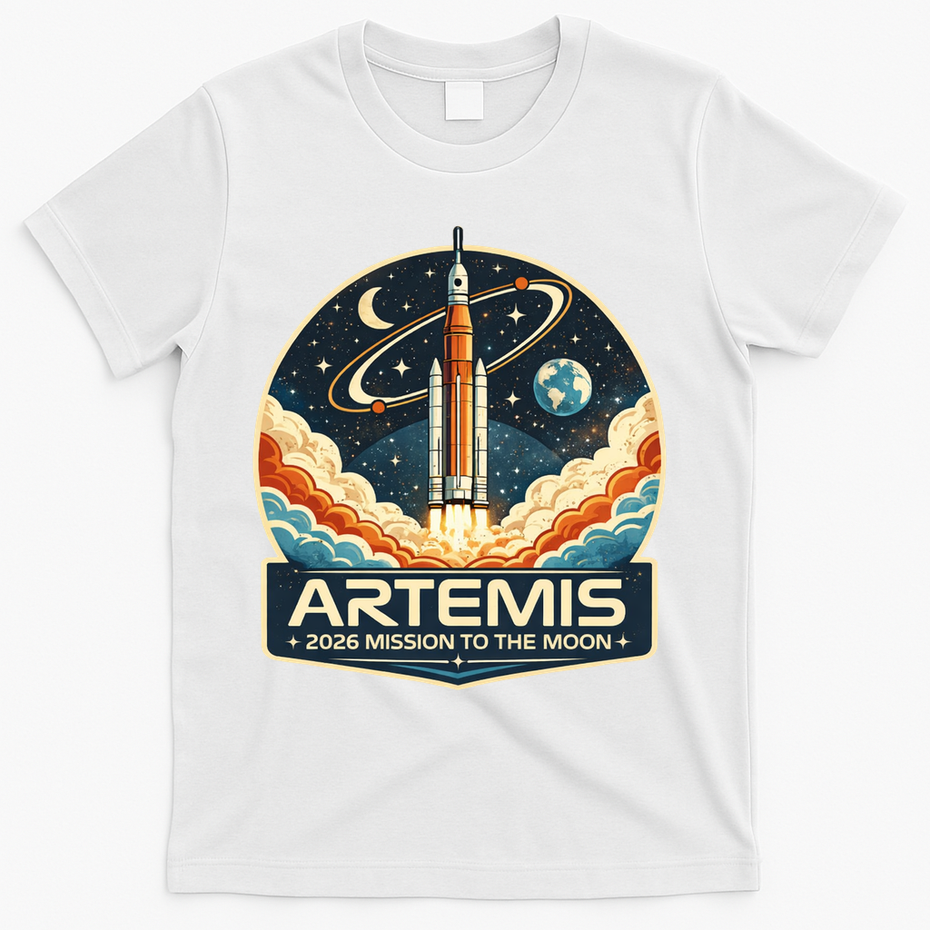 Artemis 2 Moon Mission T-Shirt - White