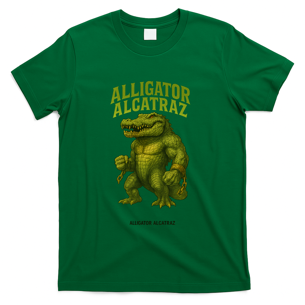 Alligator Alcatraz  T-Shirt - Green