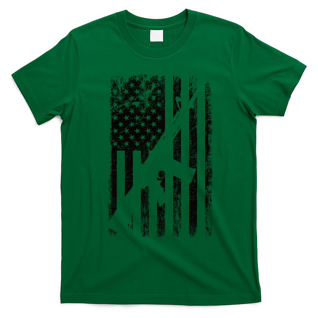 AR15 American Flag T-Shirt - Irish Green