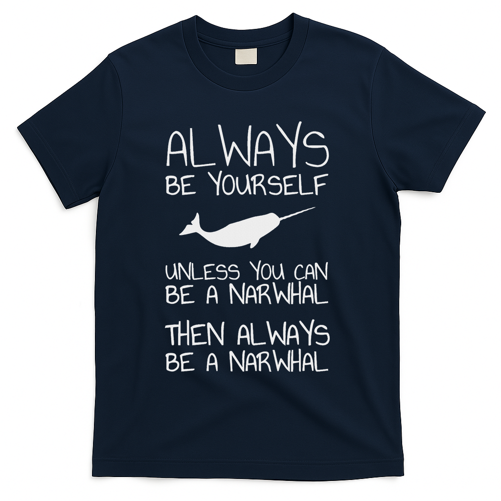 Always Be Yourself Unless You Can Be Narwhal T-Shirt - Navy
