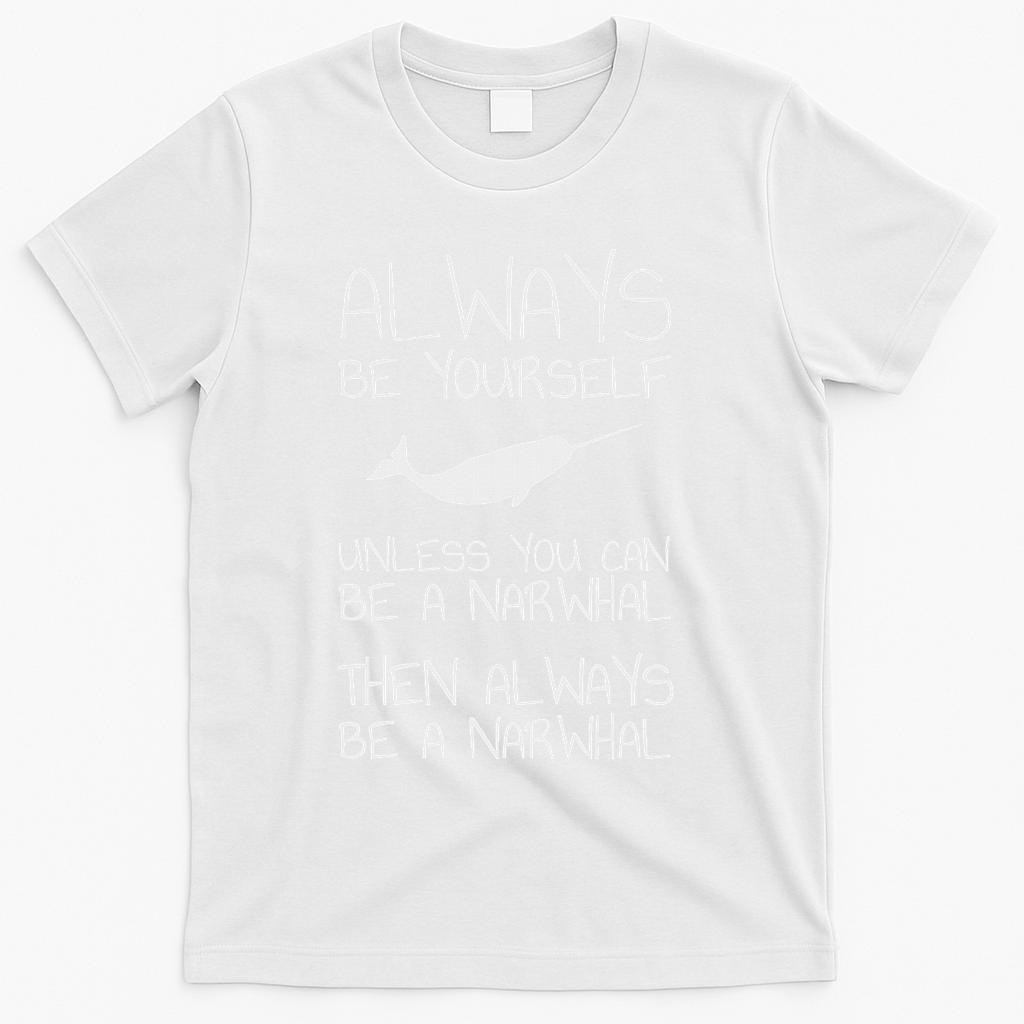 Always Be Yourself Unless You Can Be Narwhal T-Shirt - White