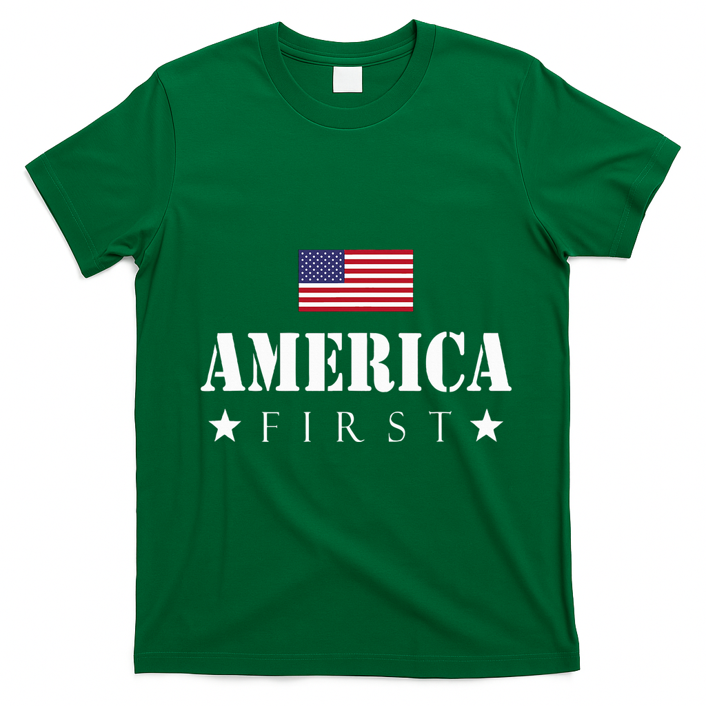 America First Americafirst T-Shirt - Irish Green