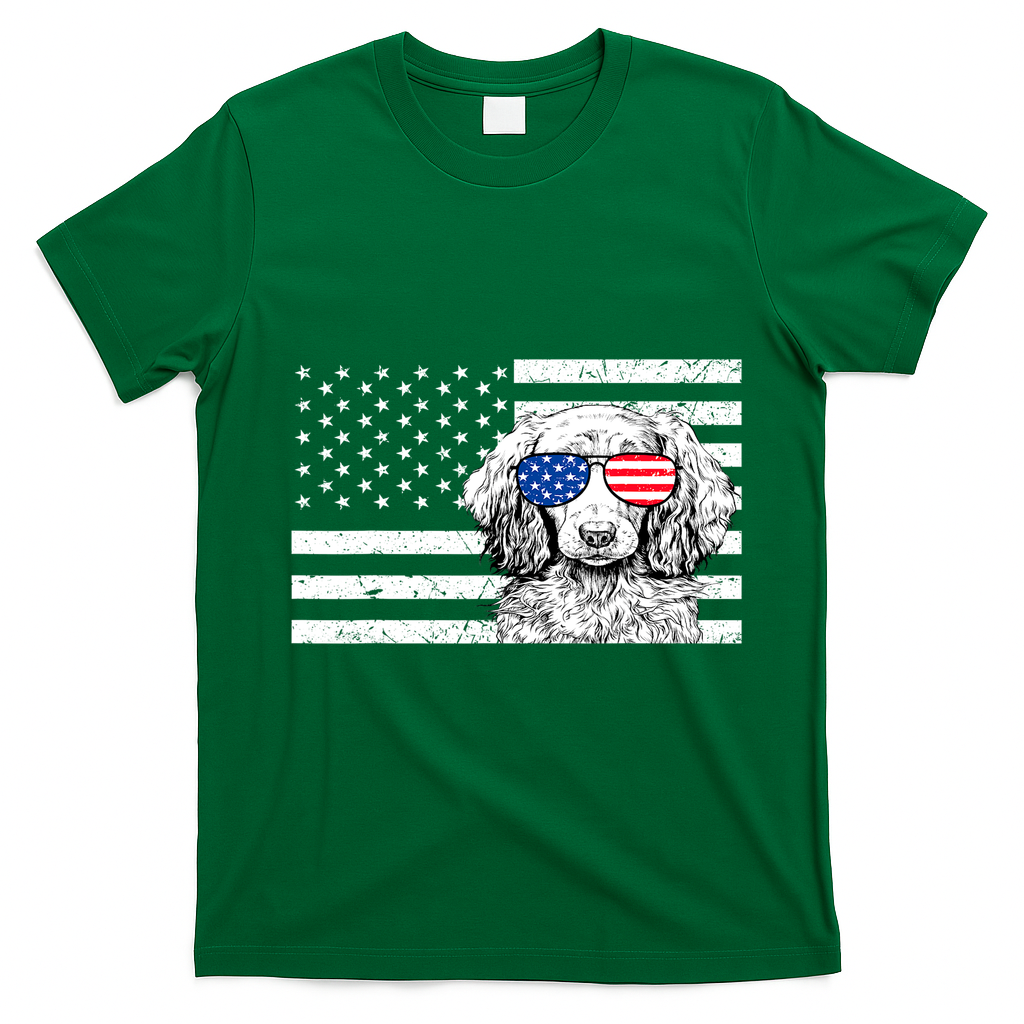 American Flag Dachshund Weiner Dog Us Patriotic Gift T-Shirt - Irish Green