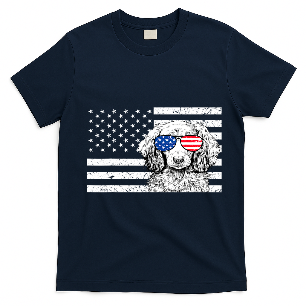 American Flag Dachshund Weiner Dog Us Patriotic Gift T-Shirt - Navy Blue