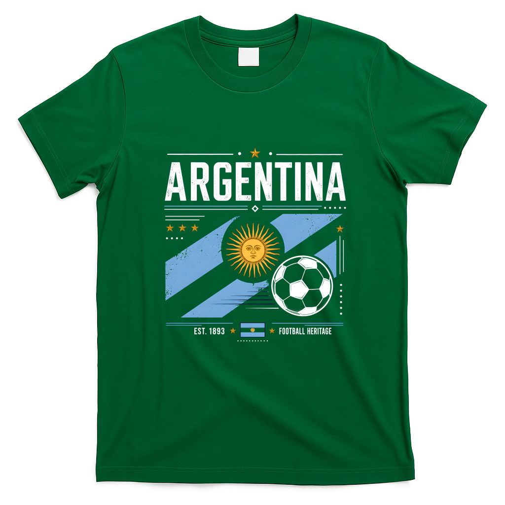 Argentina Football Heritage Vintage Soccer T-Shirt - Irish Green