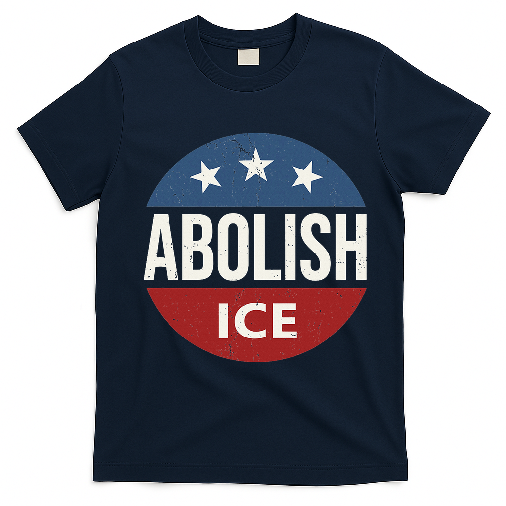 Abolish Ice Anti Trump T-Shirt - Navy Blue