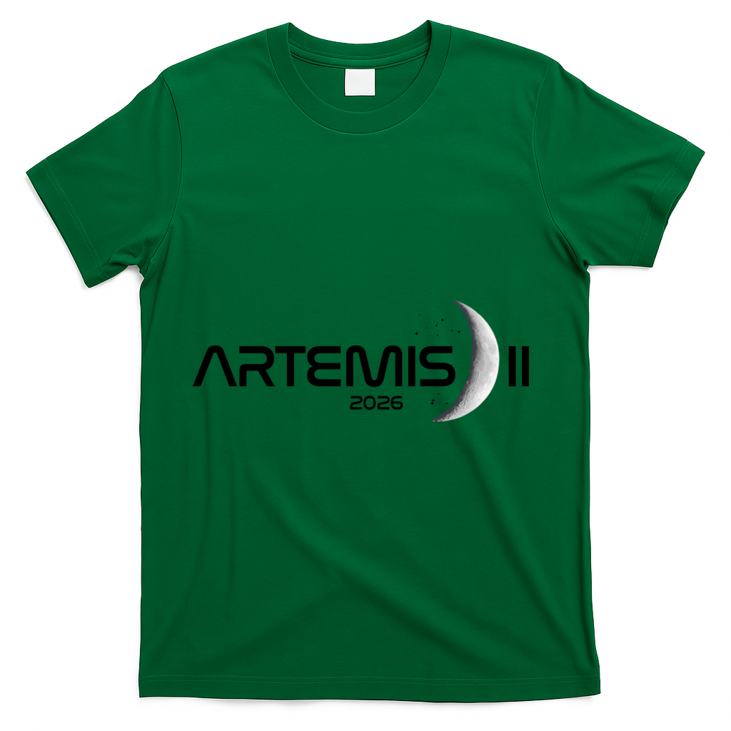 Artemis II Launch To The Moon Space Mission 2026 T-Shirt - Green