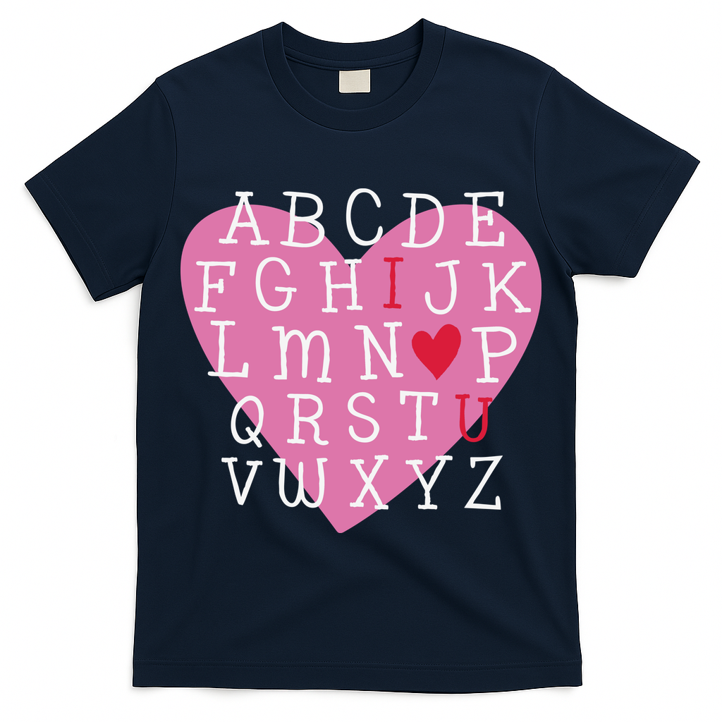 ABC I Love You Valentines Day Heart Gift T-Shirt