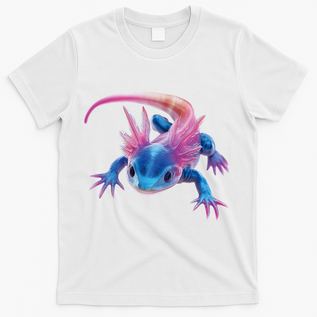 Axolotl Kawaii Cute Graphic T-Shirt - White