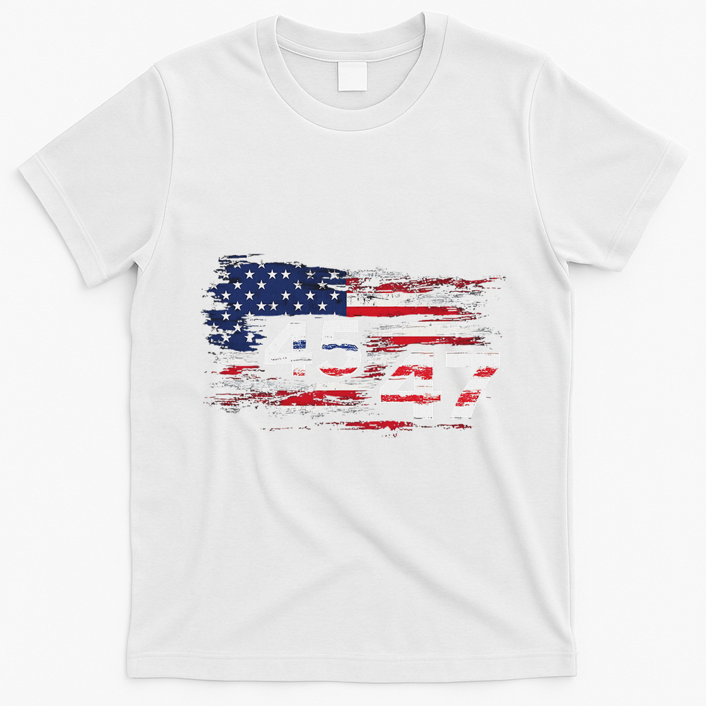 American Made Trump 45 47 T-Shirt - White