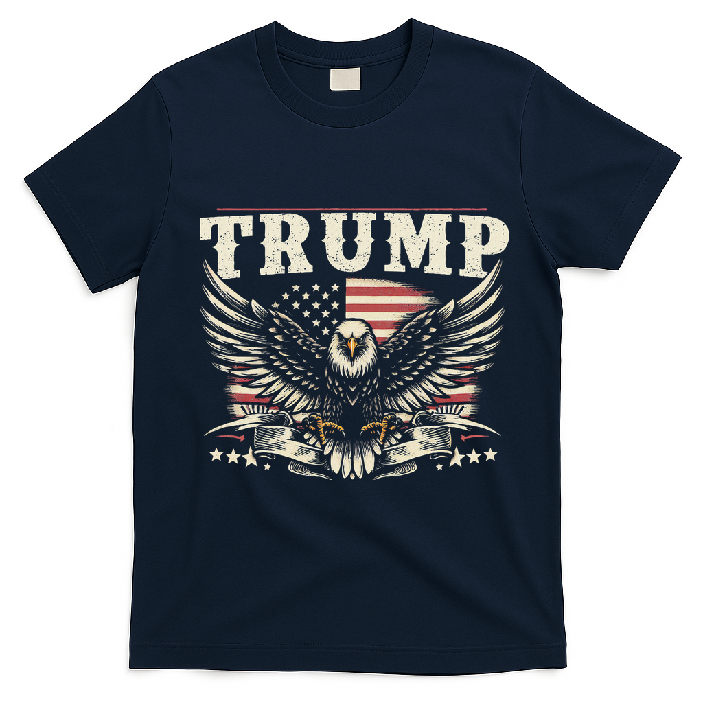 American Made Trump Merchandise T-Shirt - Navy Blue