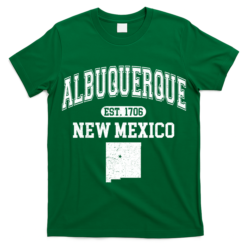 Albuquerque New Mexico Est. 1706 Varsity T-Shirt
