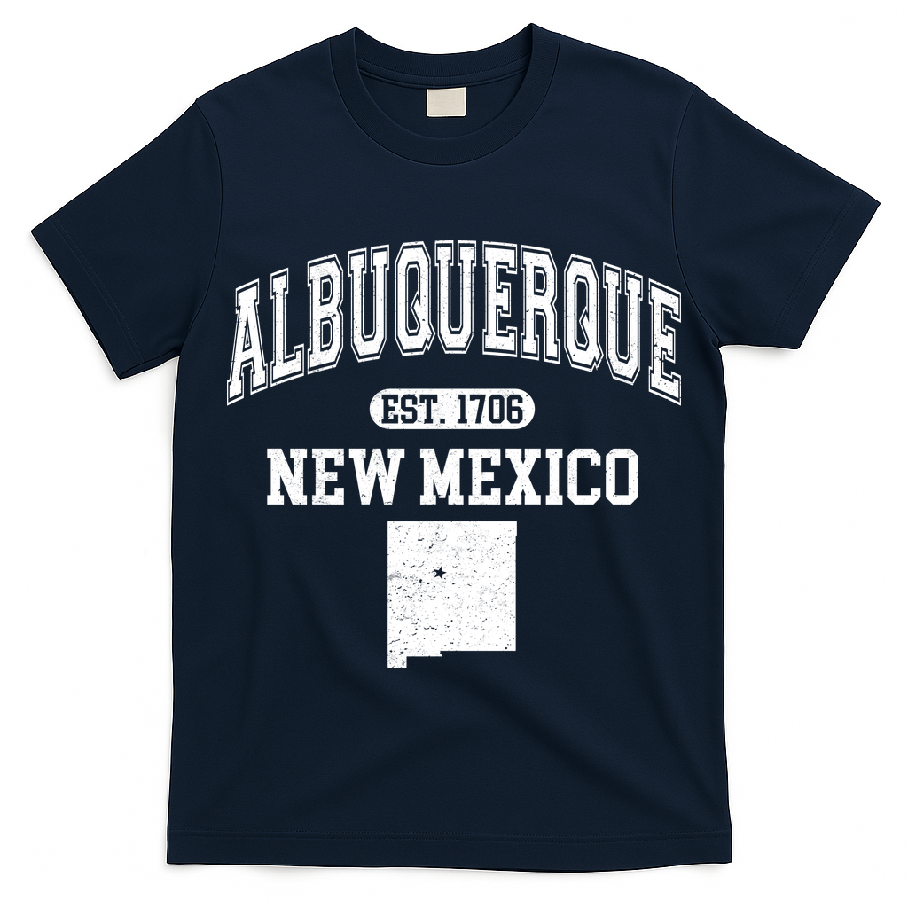 Albuquerque New Mexico Est. 1706 Varsity T-Shirt