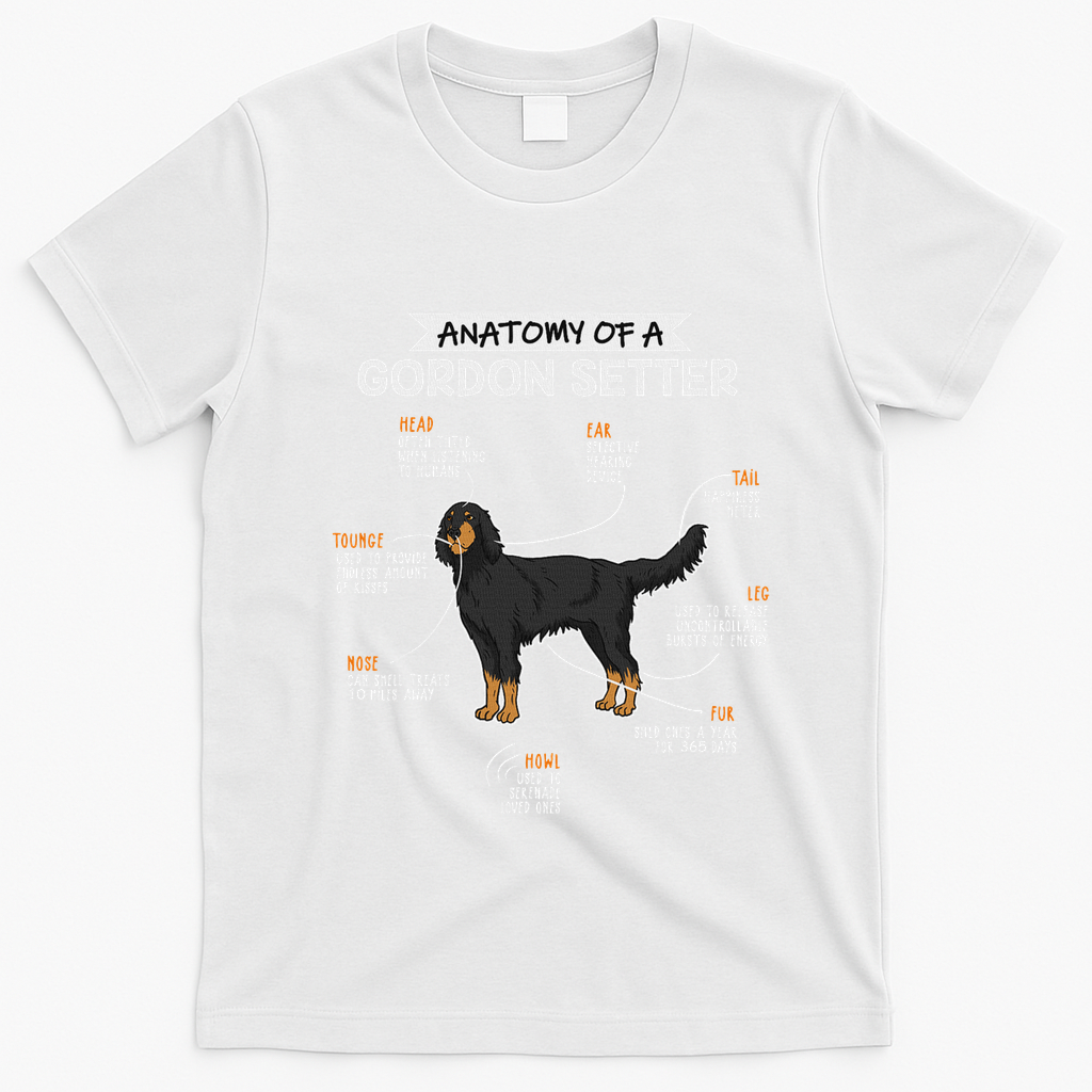 Anatomy Of A Gordon Setter Fun Dog M.A.S.T.E.RS Lady T-Shirt - White