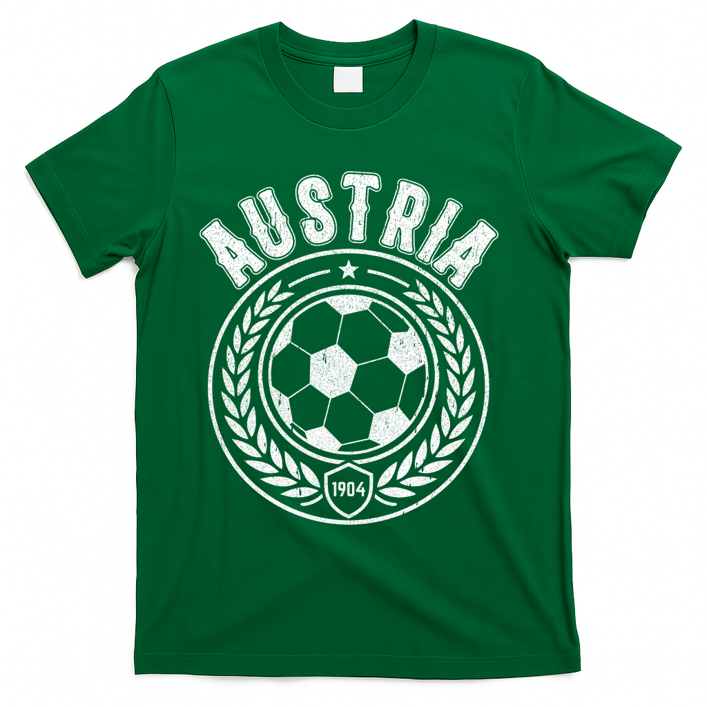 Austria Soccer Futbol Fan Country  T-Shirt - Green