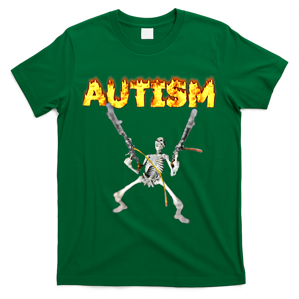 Autism Skeleton Meme Funny Gift T-Shirt