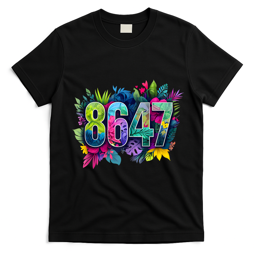 Anti Trump 8647 Floral Resist 86 47 Impeach Trump Impeach 47 Tank Top T-Shirt - Black