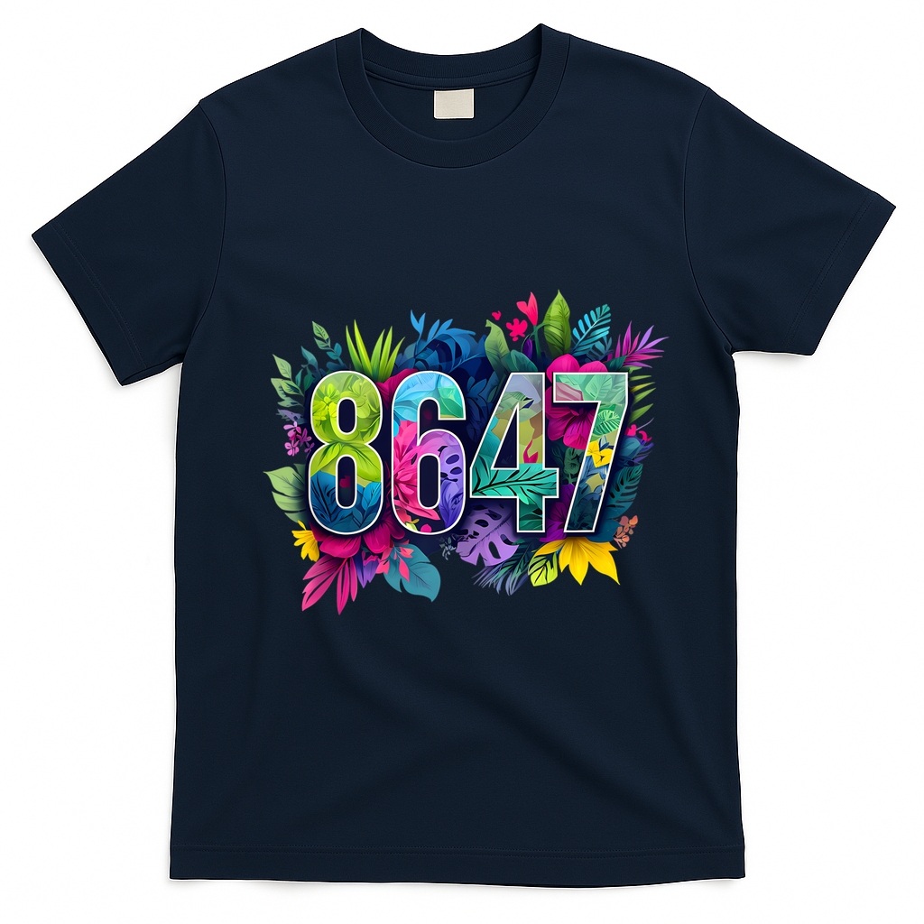 Anti Trump 8647 Floral Resist 86 47 Impeach Trump Impeach 47 Tank Top T-Shirt - Navy Blue