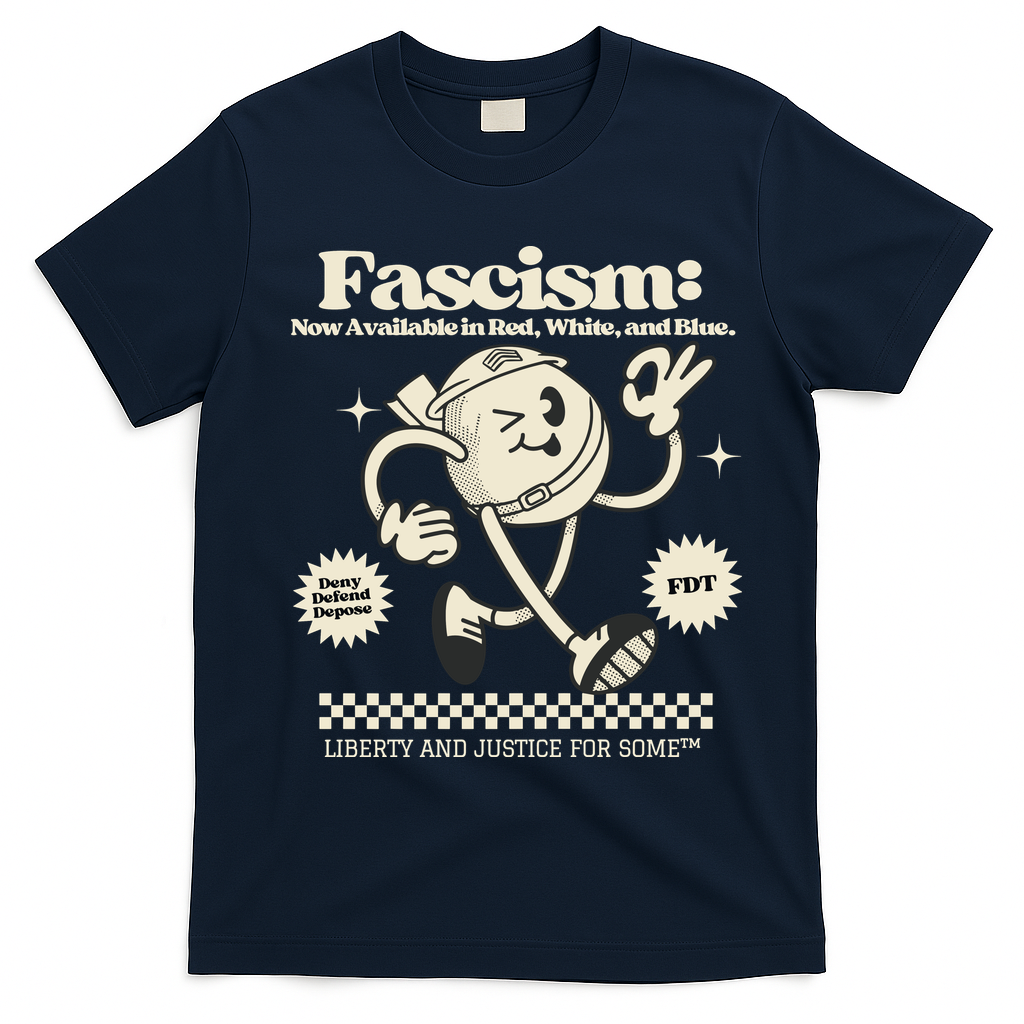 Anti Trump Anti Fascism T-Shirt - Navy Blue