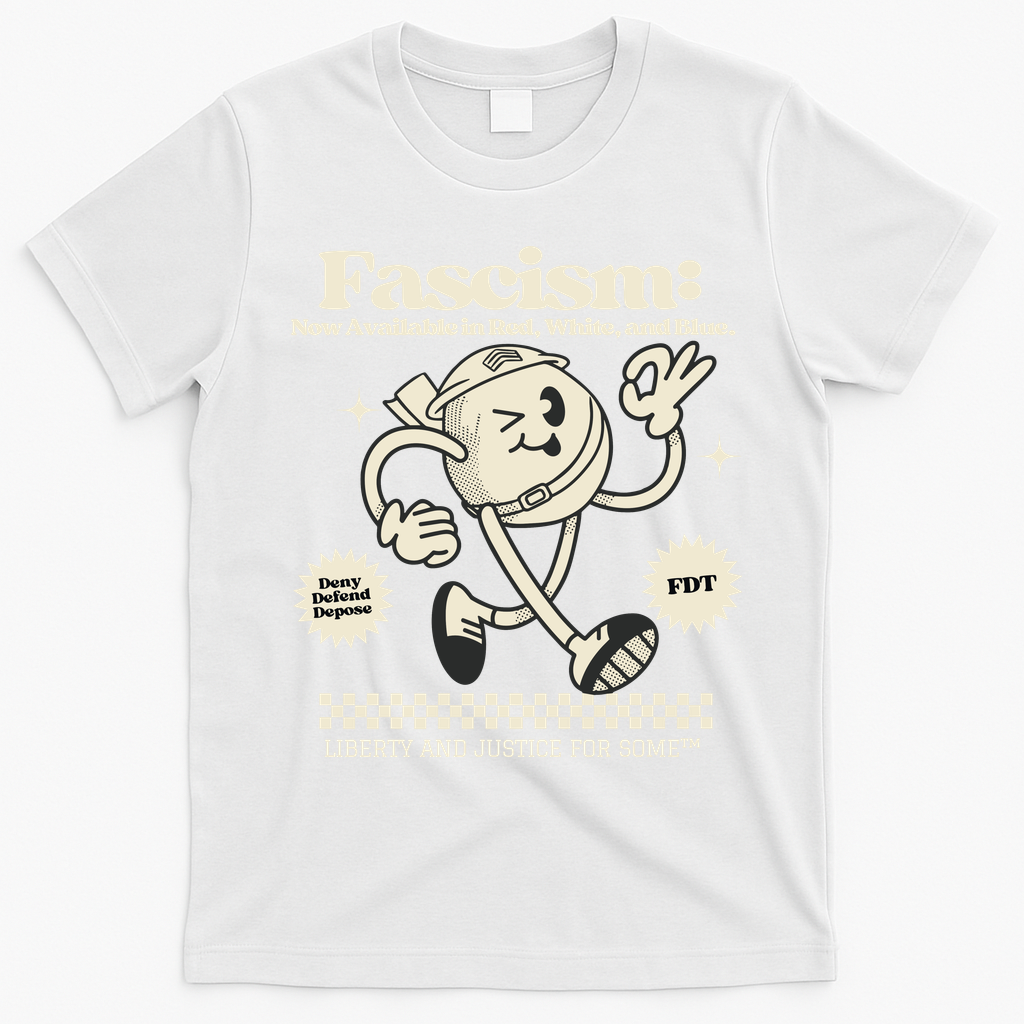 Anti Trump Anti Fascism T-Shirt - White